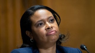 Chiquita Brooks-LaSure testifies before the Senate Finance Committee during her nomination hearing to be administrator of the Centers for Medicare & Medicaid Services in Washington on Thursday, April 15, 2021.