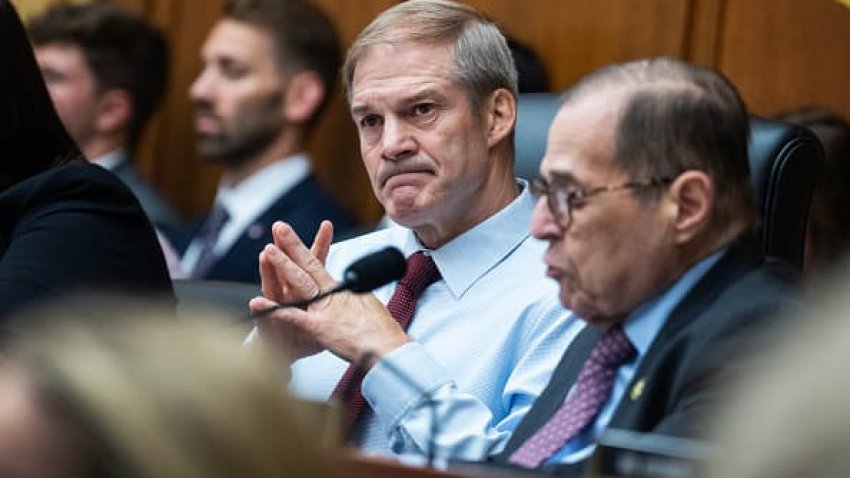 Chairman Jim Jordan, R-Ohio, center, and ranking member Rep. Jerrold Nadler, D-N.Y., conduct the House Judiciary Committee hearing on the “Report of Special Counsel John Durham,” in Rayburn Building on Wednesday, June 21, 2023.