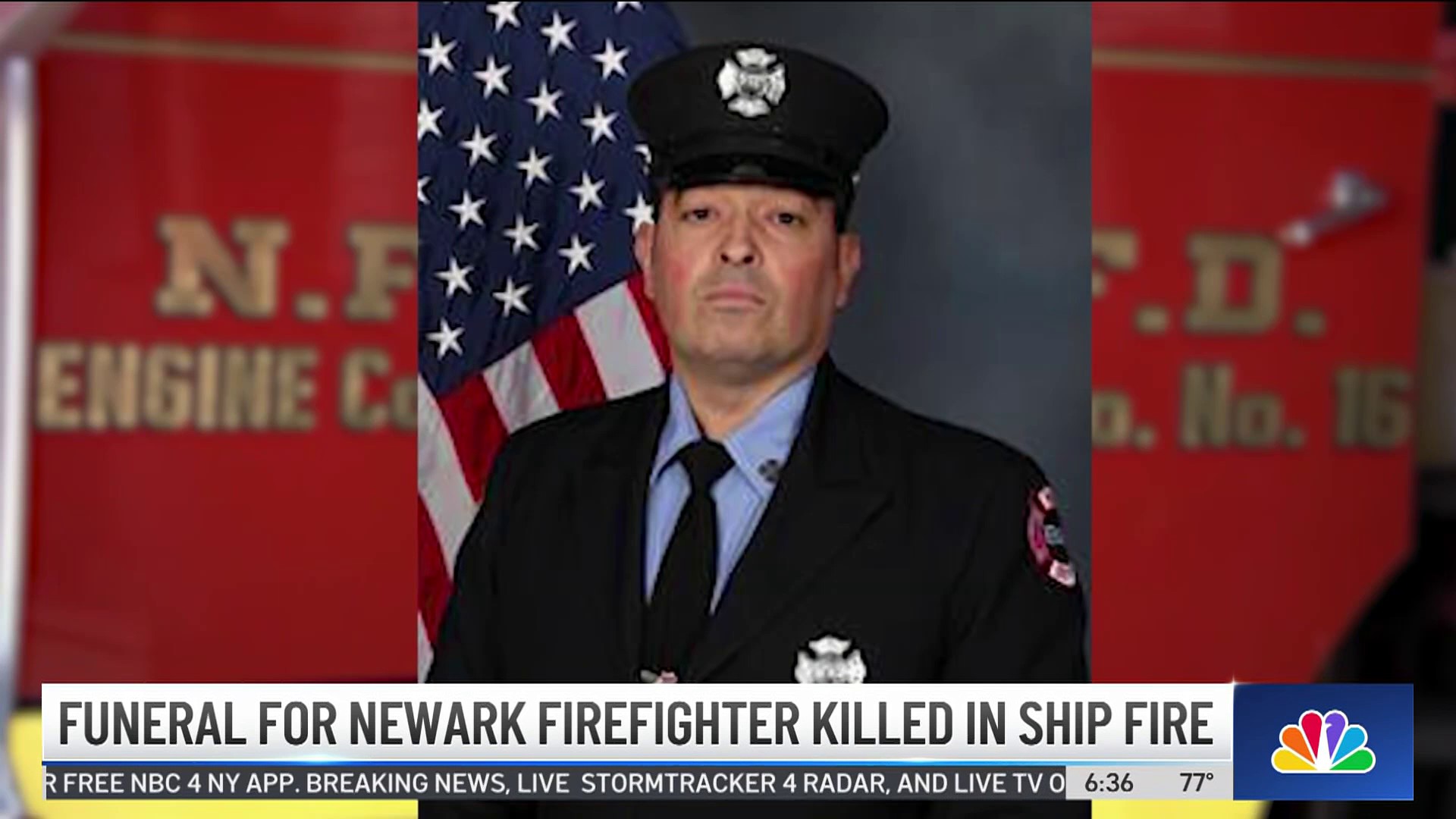 Port Newark cargo ship fire: Mourners gather for funeral of fallen  firefighter Augusto Acabou - ABC7 New York