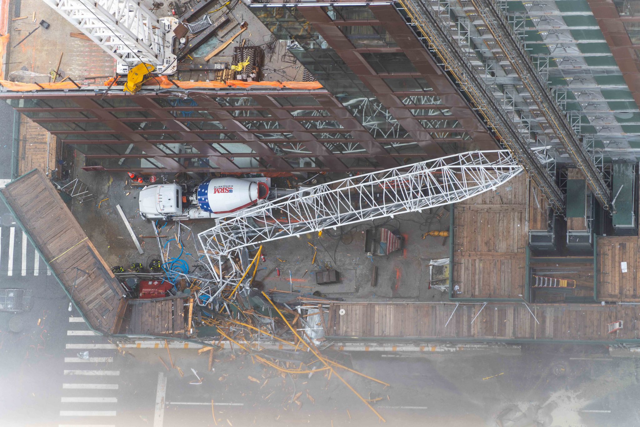 Manhattan crane collapse photos show damages from 16 tons of materials