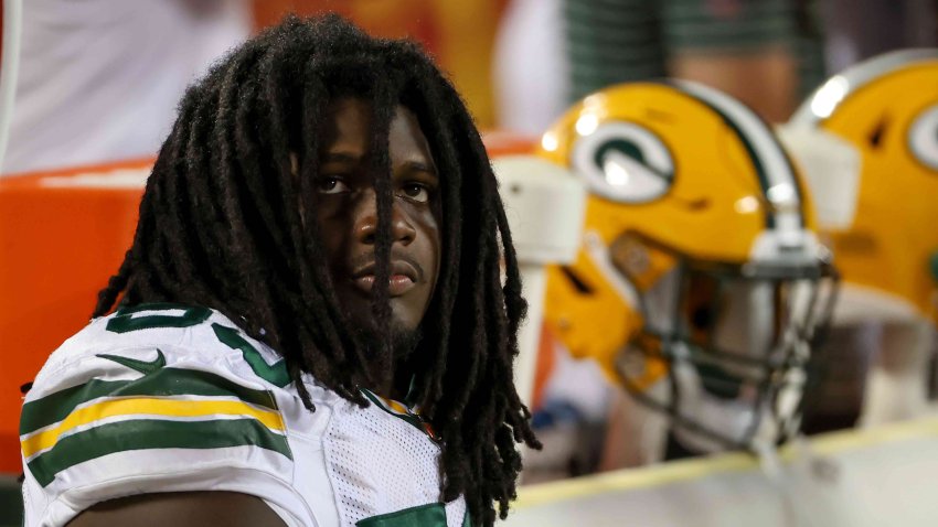 Green Bay Packers linebacker Jonathan Garvin (53) in the second half of an NFL preseason game between the Green Bay Packers and Kansas City Chiefs on August 25, 2022 at GEHA Field at Arrowhead Stadium in Kansas City, MO.