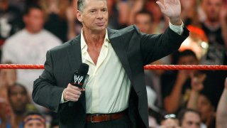 World Wrestling Entertainment Inc. Chairman Vince McMahon appears in the ring during the WWE Monday Night Raw show at the Thomas & Mack Center August 24, 2009 in Las Vegas, Nevada.