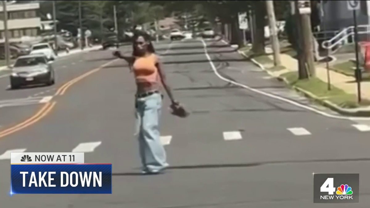 Long Island Police Car Hits Woman Pointing Loaded Gun In Middle Of Intersection Nbc New York Long Island Police Car Hits Woman Pointing Loaded Gun In Middle Of Intersection Nbc New York