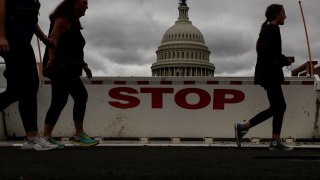 A general view of the U.S. Capitol, where Congress will return Tuesday to deal with a series of spending bills before funding runs out and triggers a partial U.S. government shutdown, in Washington, D.C. Sept. 25, 2023.