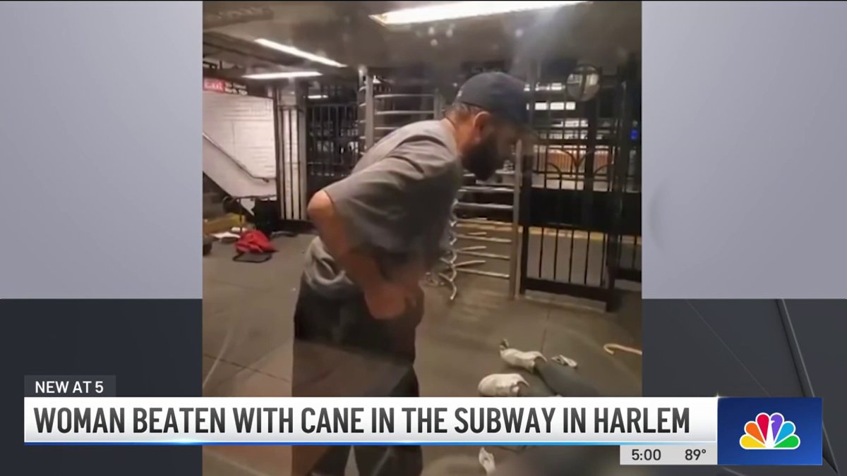 Video shows man beating woman with her own cane in Harlem subway – NBC ...