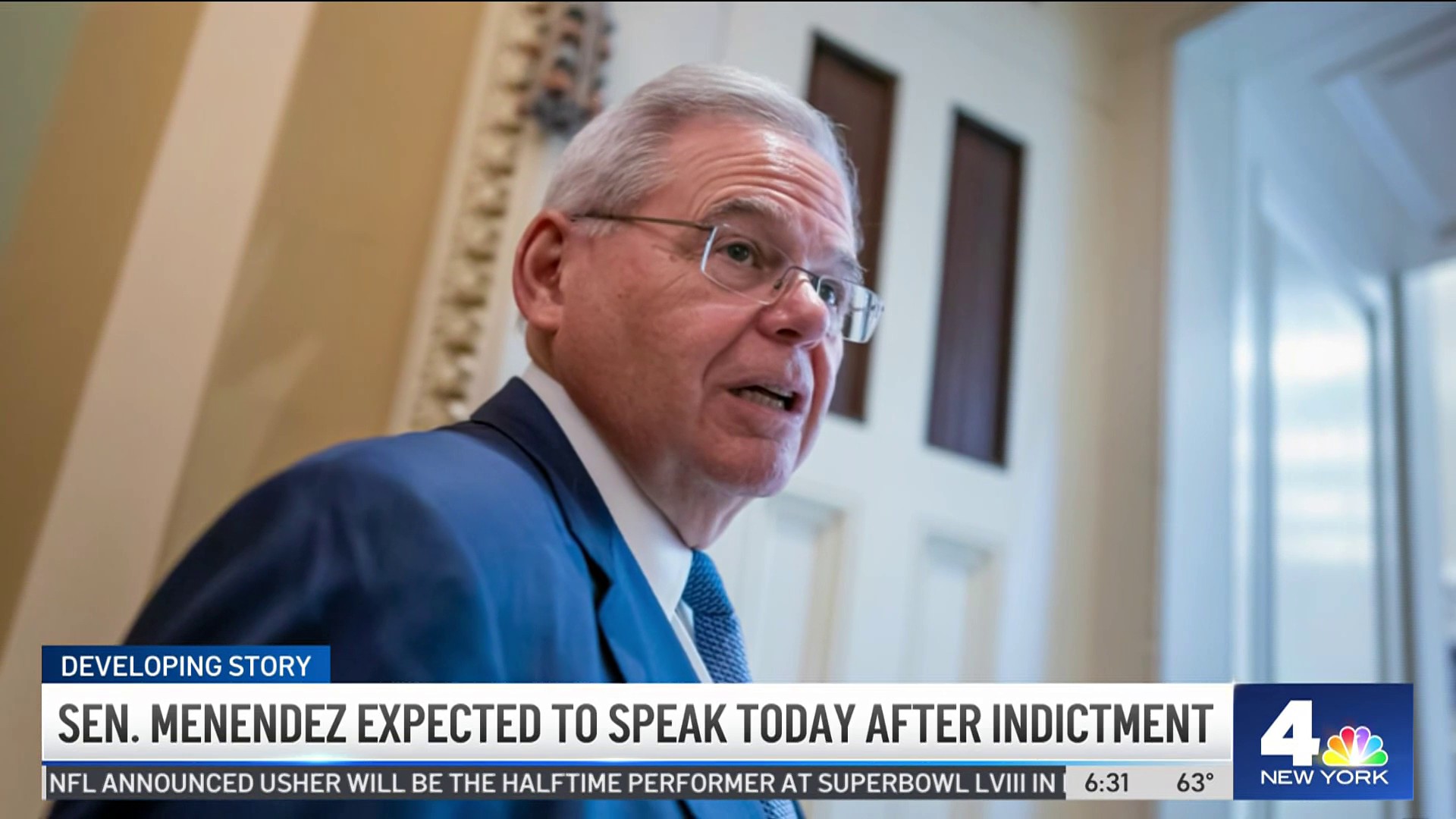 Sen. Bob Menendez Expected To Speak After Indictment On Bribery Charges ...