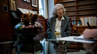 File - Judge Pauline Newman in her chambers in Washington, DC, on June 23, 2023.