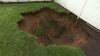 Large sinkhole opens up in Long Island homeowner's backyard