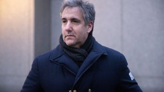 Former President Donald Trump’s former lawyer Michael Cohen arrives for former attorney Michael Avenatti’s criminal trial at the United States Courthouse in the Manhattan borough of New York City, Jan. 24, 2022.