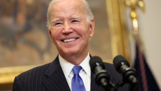 U.S. President Joe Biden delivers remarks on the September Jobs Report at the White House in Washington, D.C., on Oct. 6, 2023.