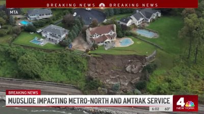 Mudslide in Westchester County impacts Metro-North and Amtrak service
