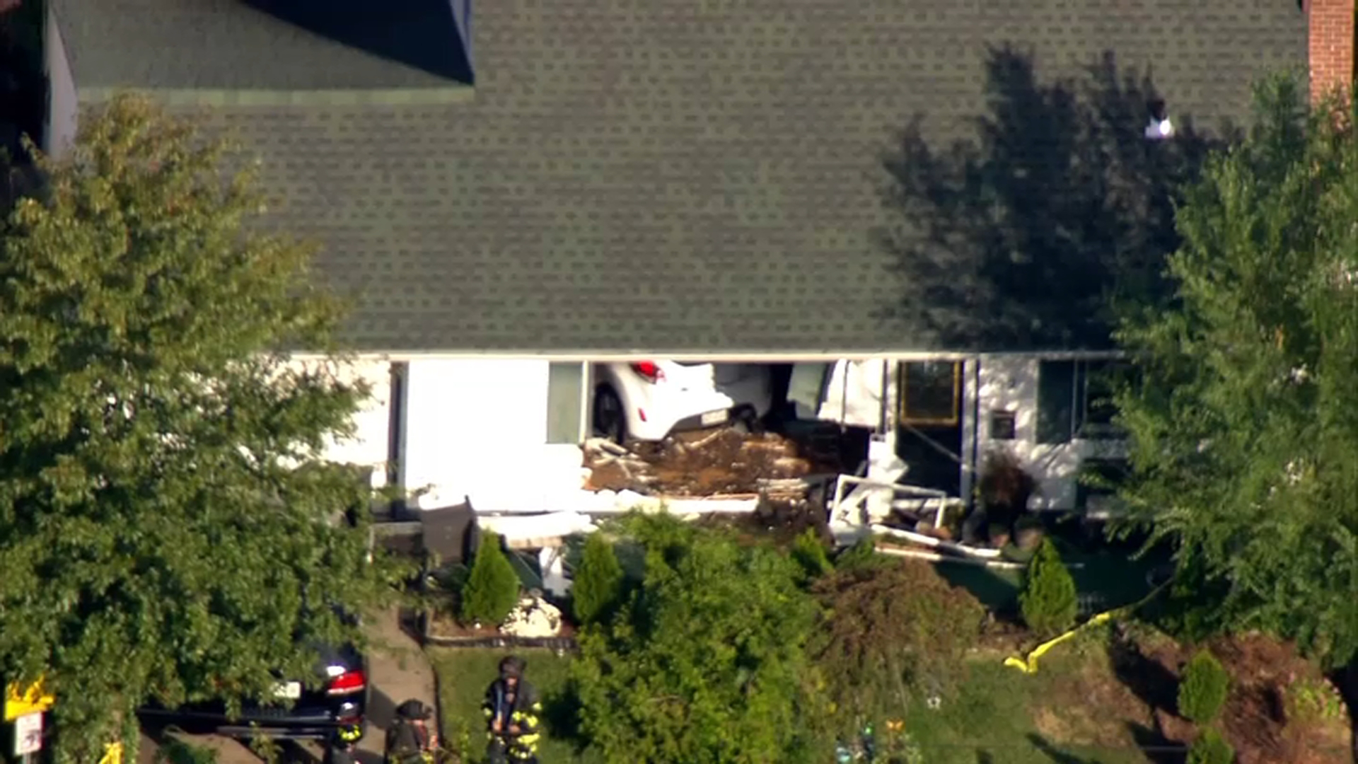 Nassau County News Car Plows Into Long Island Home NBC New York   Car Into House Long Island 