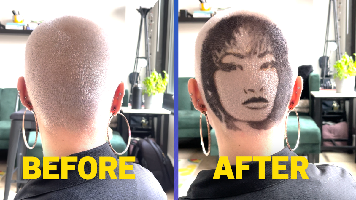 从赛琳娜到泰勒·斯威夫特：这位纽约艺术家将名人面孔绘制在剃光头发上