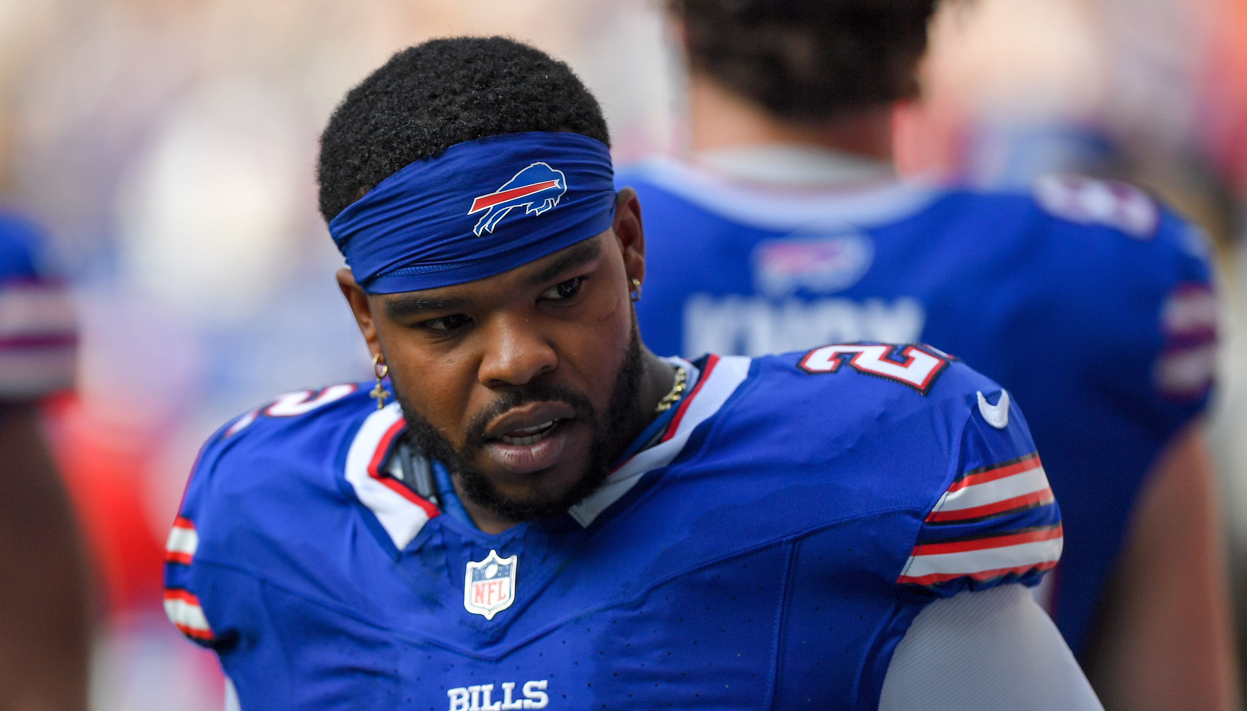 Bills’ Damien Harris Leaves In Ambulance After Scary Hit – NBC New York