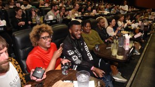 Guests attend a special screening of Deadpool 2 at Alamo Drafthouse Cinema on May 16, 2018 in New York City. (Photo by Bryan Bedder/Getty Images for Espolon)