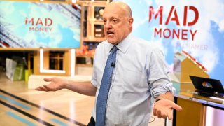 Jim Cramer on the set of “Mad Money” at the NYSE.