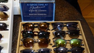 Barton Perreira sunglasses are displayed during ‘A Good Time At Goodman’s’ held at Goodman’s Men’s Store in New York City.