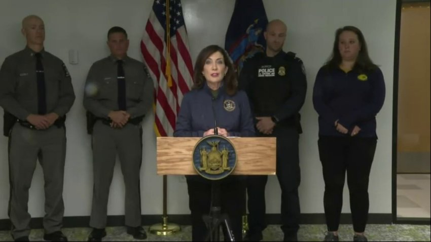 VIDEO: New York Gov. Kathy Hochul holds news conference on car crash and explosion at Niagara Falls Rainbow Bridge border crossing