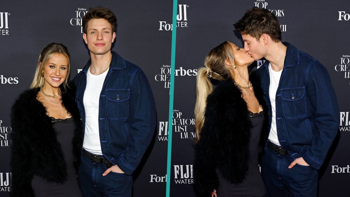 Comedian Matt Rife kisses girlfriend Jessica Lourd in red carpet debut ...