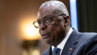 Defense Secretary Lloyd Austin testifies before a Senate Appropriations Committee on Capitol Hill in Washington, Oct. 31, 2023.