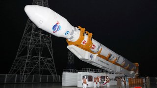 This photo provided by the North Korean government shows what the country said is the launch of the Malligyong-1