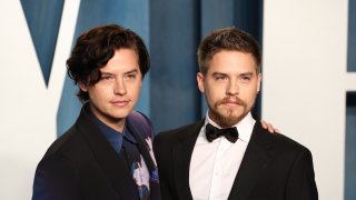 FILE - Cole Sprouse and Dylan Sprouse attend the 2022 Vanity Fair Oscar Party.