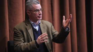 NEW YORK, NY – MARCH 21:  Film subject, former NJ Governor Jim McGreevey takes part in a Q&A following the the New York premiere of the HBO documentary Fall to Grace at Time Warner Center Screening Room on March 21, 2013 in New York City.  (Photo by Michael Loccisano/Getty Images for HBO)