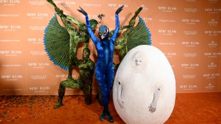 NEW YORK, NEW YORK – OCTOBER 31:  (L-R) Heidi Klum and Tom Kaulitz attends Heidi Klum’s 22nd Annual Halloween Party presented by Patron El Alto at Marquee on October 31, 2023 in New York City.