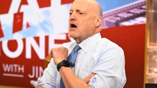 Jim Cramer on the set of “Mad Money” at the NYSE.