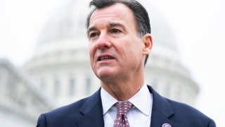 Rep. Tom Suozzi, D-N.Y., conducts a news conference outside the U.S. Capitol on Wednesday, December 8, 2021.