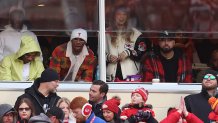 Taylor Swift watches the game between the Cincinnati Bengals and the Kansas City Chiefs