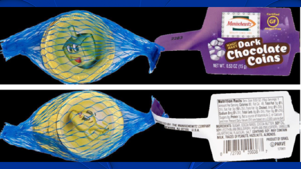 Manischewitz dark chocolate coins sold in tristate area recalled NBC