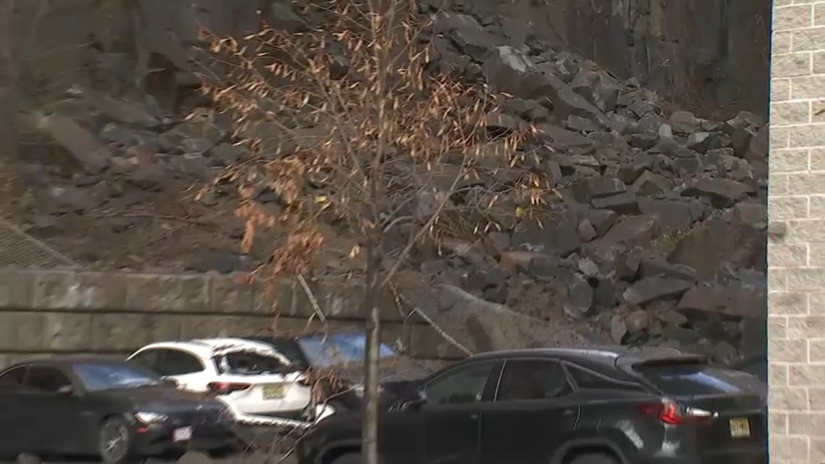 New Jersey rockslide damages several cars in North Bergen NBC New York