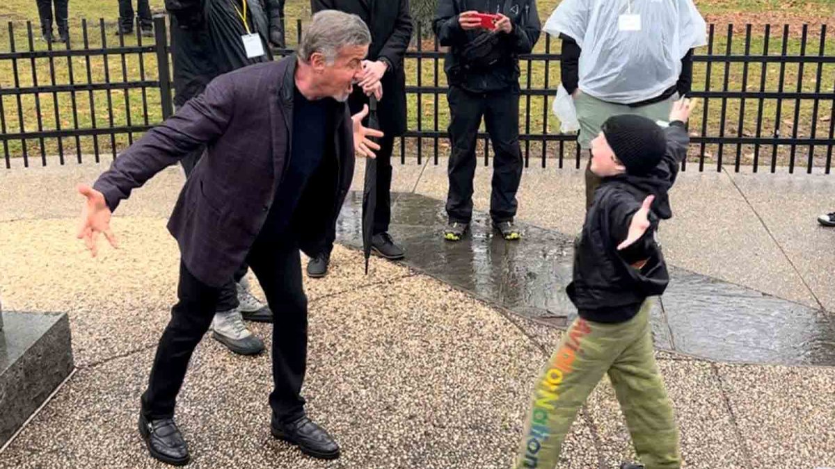 Sylvester Stallone and young fan reenact famous 'Rocky' scene – NBC New York - Vimarsana News