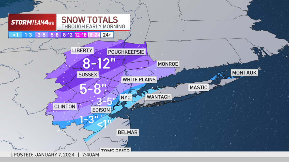NY and NJ snow totals: How much did we get by Sunday morning? – NBC New ...