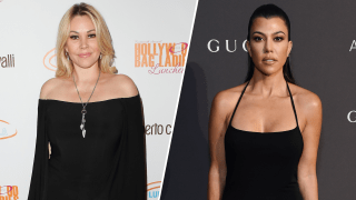 Split image of Shanna Moakler and Kourtney Kardashian