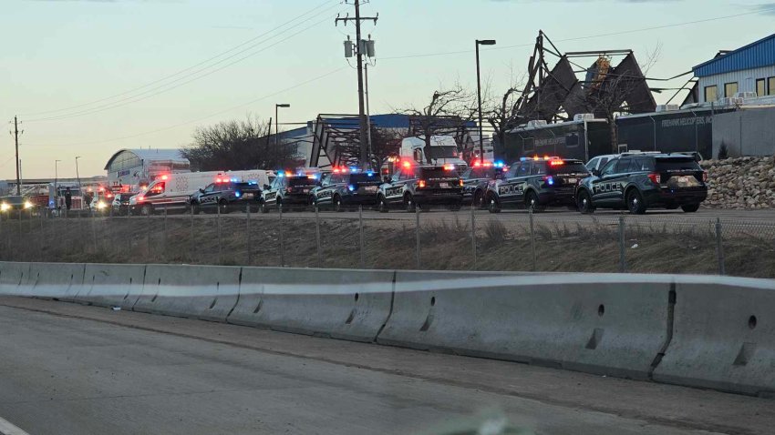 Hangar under construction collapses at Boise Airport.