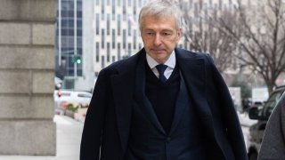 Dmitry Rybolovlev, president of As Monaco Football Club SA, arrives at court in New York, US, on Tuesday, Jan. 9, 2024.