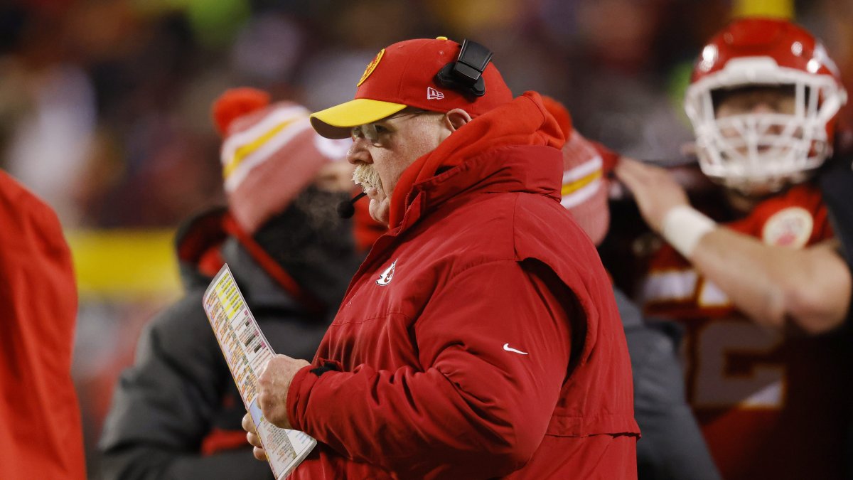 Andy Reid’s mustache has icicles in ChiefsDolphins playoff game NBC