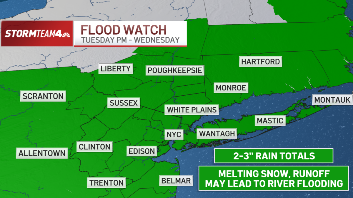 How much rain will we get tomorrow?  Flood Watch for Brooklyn, Queens and Staten Island – NBC New York