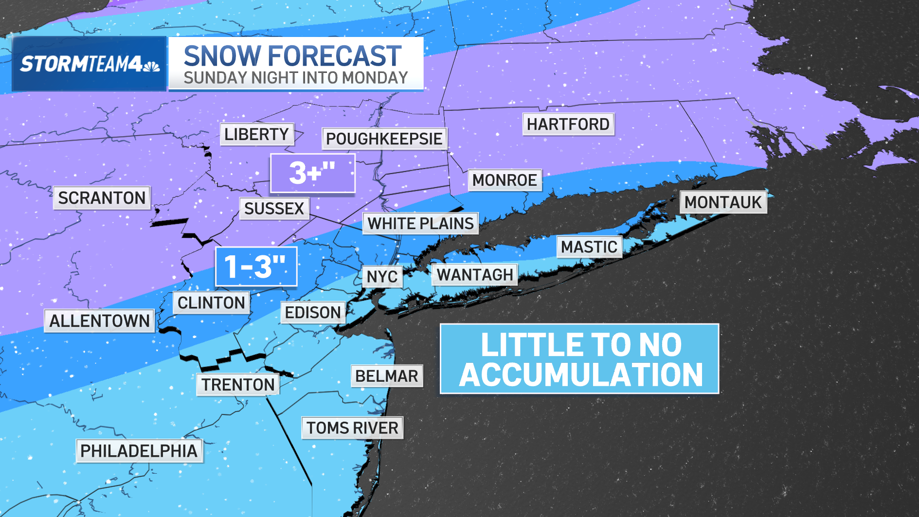 Weekend storm now likely to leave more rain than snow for most of NYC area