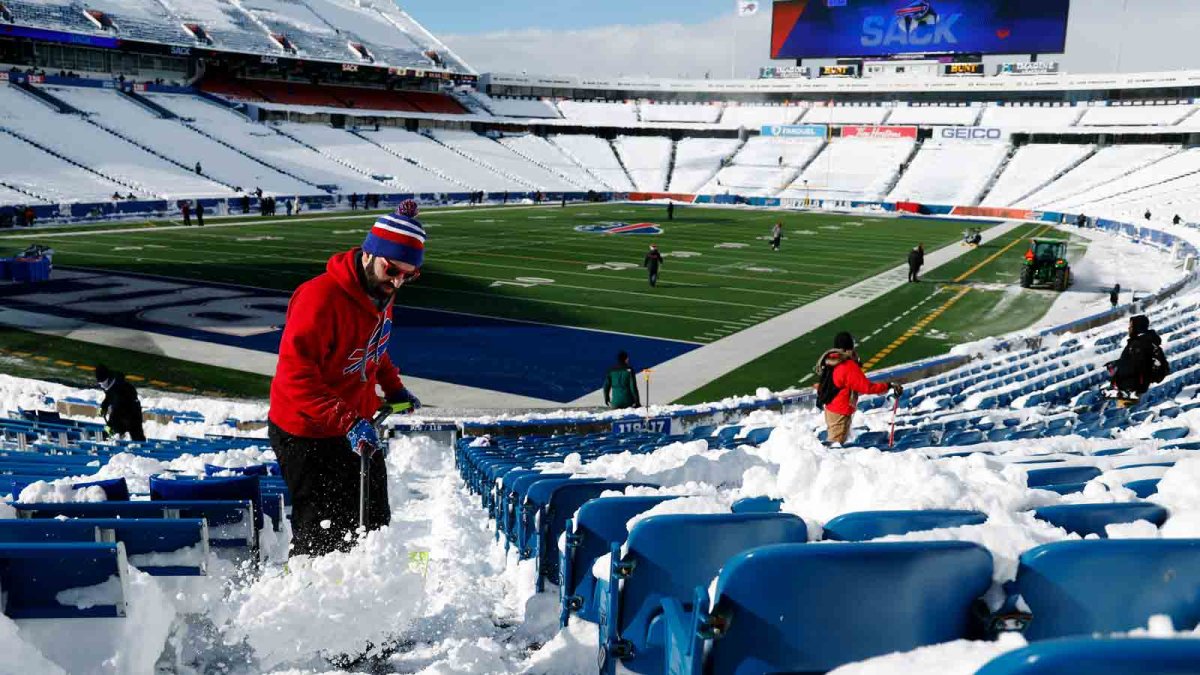 Hundreds line up at Highmark Stadium in Buffalo to shovel snow – NBC ...