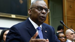 U.S. Defense Secretary Lloyd Austin testifies before a House Armed Services Committee hearing about his failure to disclose his cancer diagnosis and subsequent hospitalizations, on Capitol Hill in Washington, D.C., on Feb. 29, 2024.