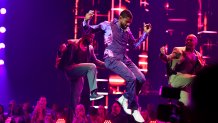 LAS VEGAS, NEVADA - JULY 15: Usher Performs at the grand opening of Usher: My Way - The Vegas Residency at Dolby Live at Park MGM on July 15, 2022 in Las Vegas, Nevada. (Photo by Denise Truscello/Getty Images for Dolby Live at Park MGM)