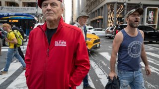 Curtis Sliwa on Fifth Avenue on Sept. 21, 2023, in Manhattan, New York.