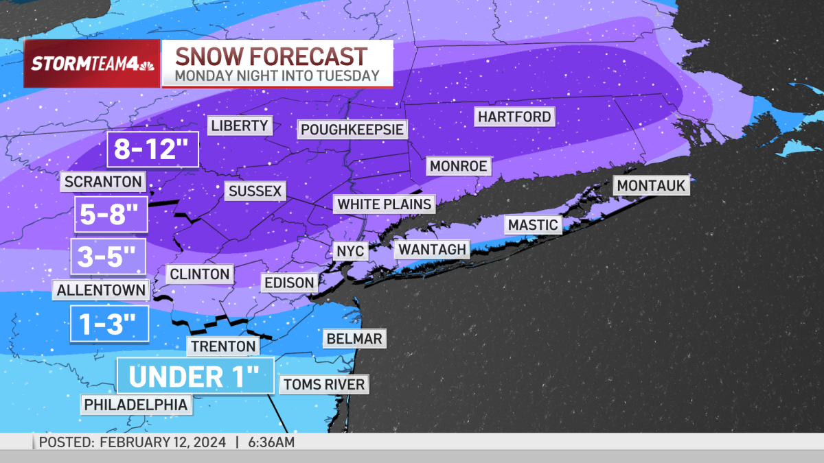 纽约和新泽西大面积发布冬季风暴警报，预计夜间将有大雪