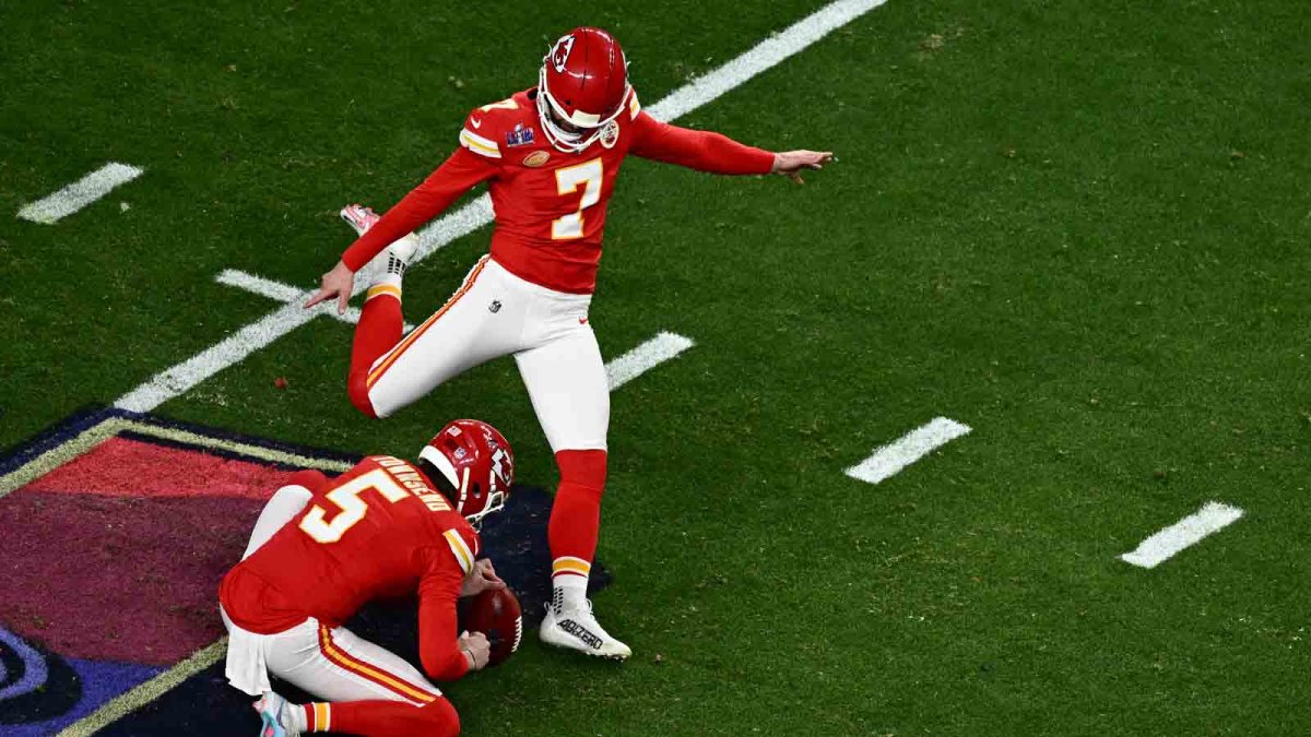 Harrison Butker breaks Super Bowl record for longest field goal NBC