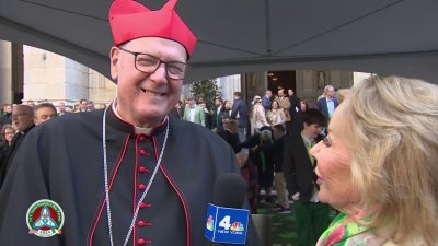 Archbishop Cardinal Timothy Dolan speaks with NBC New York