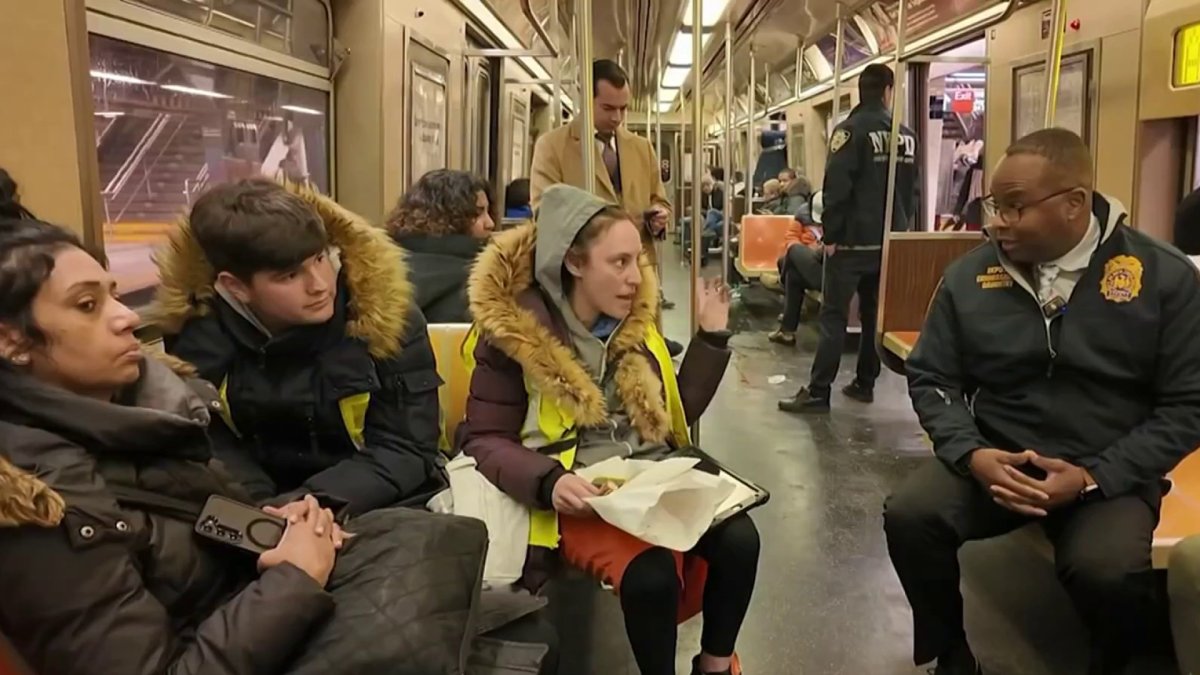 Crime Riders NYPD chiefs take the subway to talk crime and safety with riders – NBC ...
