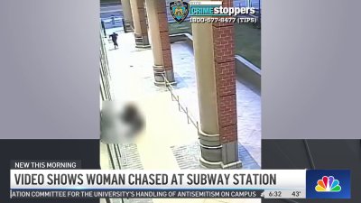 Video shows woman chased at NYC subway station